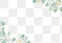 Leaf png border, transparent background