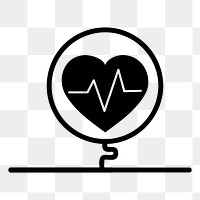 Heart checkup  png, transparent background