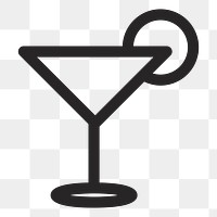 Cocktail drink   png icon, transparent background