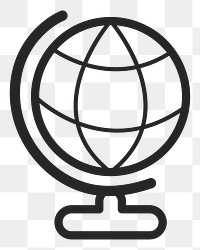 Global network   png icon, transparent background