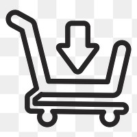 Add to shopping cart   png icon, transparent background