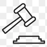 Gavel   png icon, transparent background