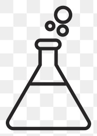 Chemical flask   png icon, transparent background