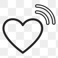 Sharing heart   png icon, transparent background