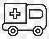 Ambulance   png icon, transparent background