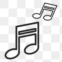 Music note png icon, transparent background