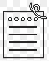 Paper note   png icon, transparent background