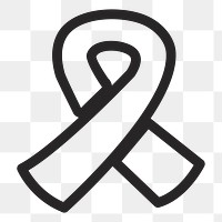 Ribbon awareness   png icon, transparent background