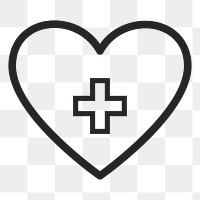 Healthy heart   png icon, transparent background