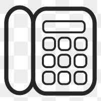 Landline phone   png icon, transparent background