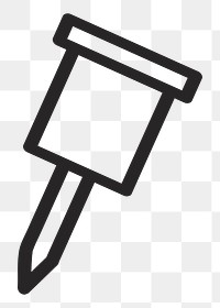 Pushpin   png icon, transparent background