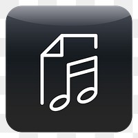 PNG Music note icon sticker, transparent background