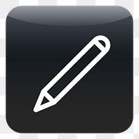 PNG Pencil icon sticker, transparent background