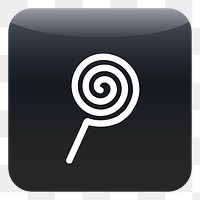 PNG Lollipop icon sticker, transparent background