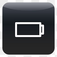 PNG Empty battery icon sticker, transparent background