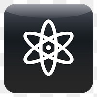 PNG Atomic molecule icon sticker, transparent background