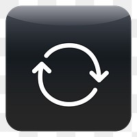 PNG Refresh icon sticker, transparent background