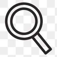 Searching magnifying glass   png icon, transparent background