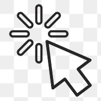 Arrow mouse cursor   png icon, transparent background