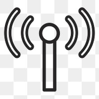 Wireless connection   png icon, transparent background