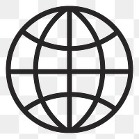 Global network   png icon, transparent background