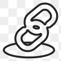 Connecting link chain   png icon, transparent background