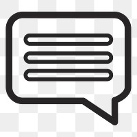 Speech bubble   png icon, transparent background