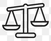 Justice scale   png icon, transparent background