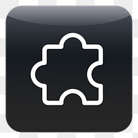 PNG Jigsaw icon sticker, transparent background