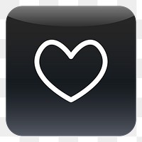 PNG Heart icon sticker, transparent background