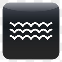 PNG Wave icon sticker, transparent background