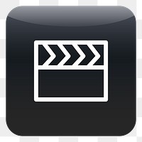 PNG Movie clapper icon sticker, transparent background