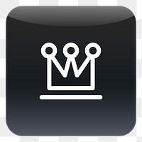 PNG Crown icon sticker, transparent background