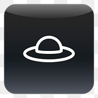 PNG floppy hat icon sticker, transparent background