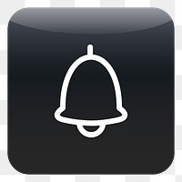 PNG Bell icon sticker, transparent background