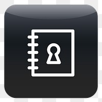 PNG Padlock icon sticker, transparent background