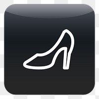 PNG High heel icon sticker, transparent background