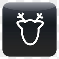 PNG Reindeer icon sticker, transparent background