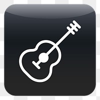 PNG Guitar icon sticker, transparent background
