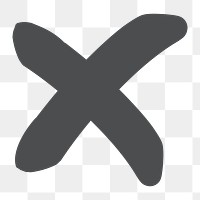 Cross mark icon png,  transparent background 