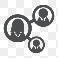 Business team icon png structure,  transparent background 