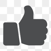 Thumbs up icon png, hand gesture illustration on  transparent background 