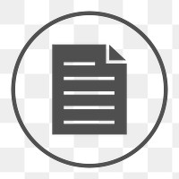 Document icon png, transparent background