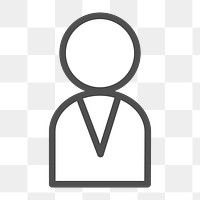 Businessman avatar icon png,  transparent background 