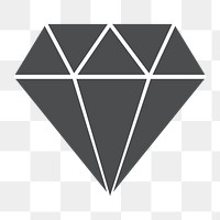 Diamond icon png, transparent background 