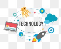 Technology png, transparent background