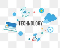 Technology png, transparent background