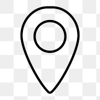 Location pin icon png, transparent background 