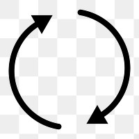 Refresh symbol icon png, transparent background 