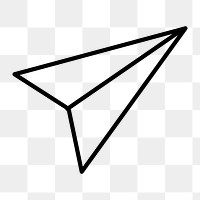 Paper plane icon png,  transparent background 